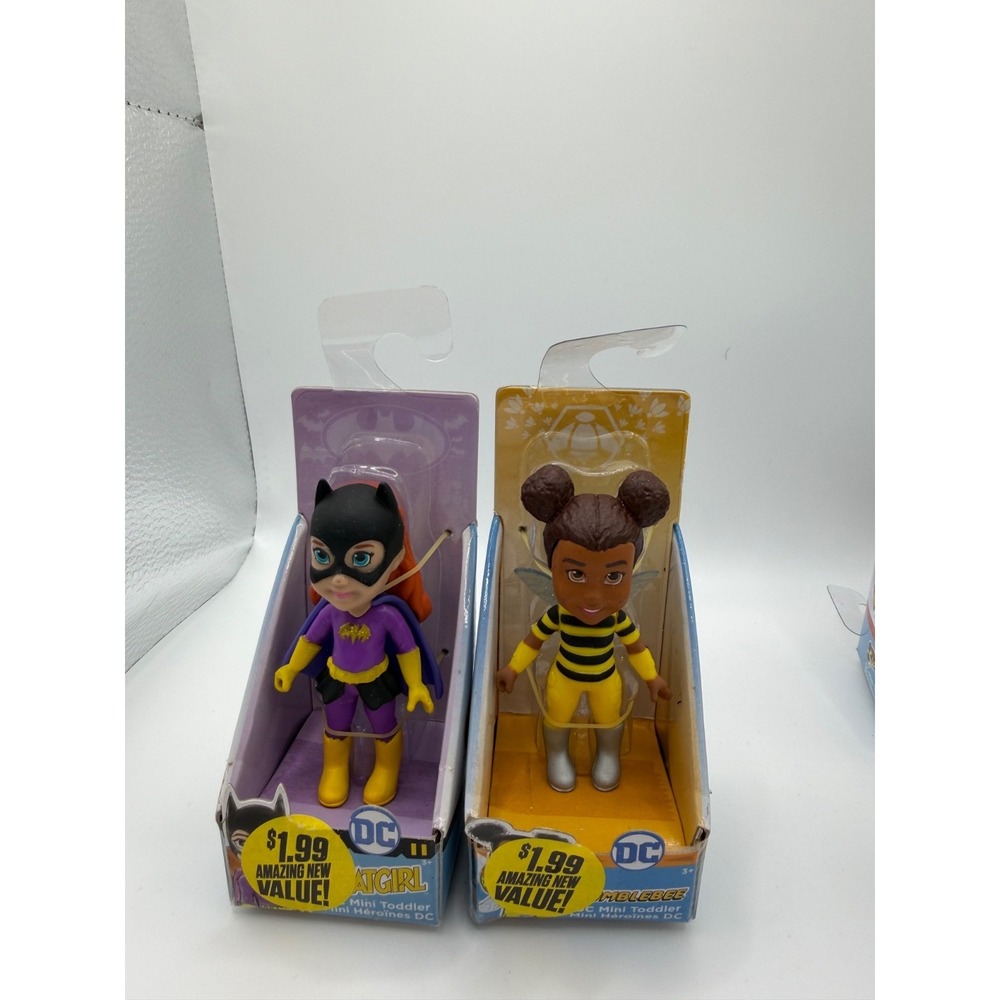 DC MINI TODDLER GIRL FIGURES Set of 6 jakks PACIFIC WB DC Collectibles 3" Sealed - Picture 6 of 11